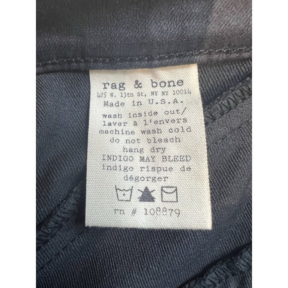 Rag & Bone The Trench Legging Jean Size 26 Shoreditch Black Minimalist Skinny - Picture 10 of 10